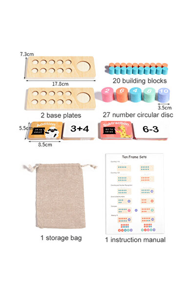 Choice Without box Children's Wooden Number Board Cognitive Matching Addition...
