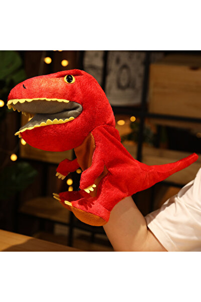 Choice 25CM red New 11 style Dinosaur Hand Puppet Plush toys Kindergarten per...