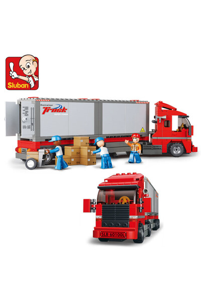 Choice SLUBAN 345pcs no box 345Pcs Urban Freight Storage City Big Truck Car M...