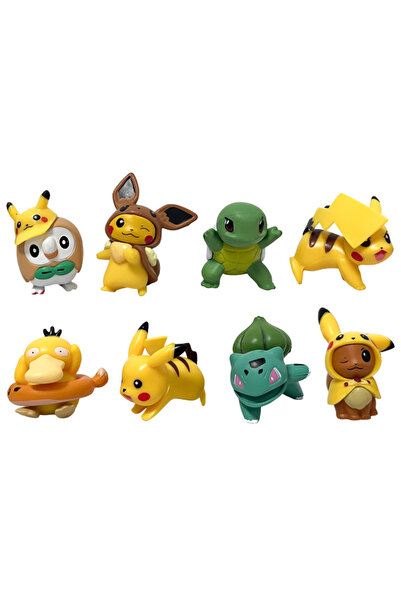 Choice1 Bandai 8pcs 8Pcs/Set Pokemon Pikachu Pet Collection Pocket Monste Fig...