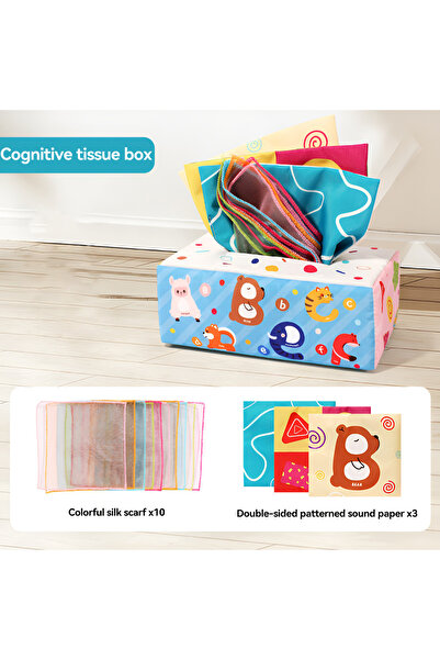 Choice Cognitive tissue box Newborn baby Toy - Simulated Tissue Box with Real...