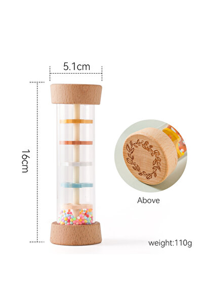 Choice1 2 Montessori Rattle Baby Toys Rain Stick Hourglass Rain Music Rattle ...