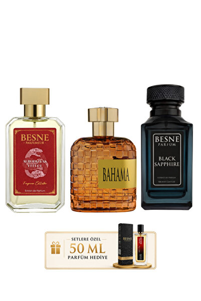 besneparfum Besne Parfüm Bahama -Black Sapphire - Afrodızyakk Effect 3’lü Set