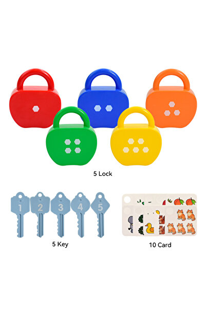Choice1 5 sets with opp 5 or 10 Sets Lock and Key Sensory Toy, Number Countin...