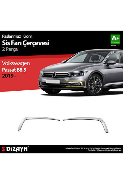 S Dizayn S-Dizayn VW Passat B8.5 Krom Sis Farı Çerçevesi 2 Parça 2019-2023 76...