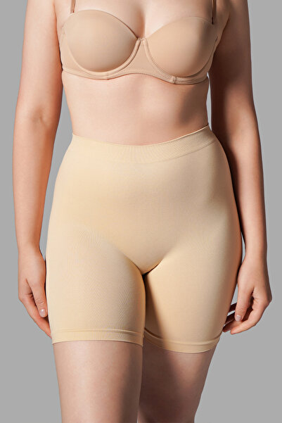 FİT WOMEN High Waist Seamless Shaping Women's Mid-Length Boxer 2002-Ten