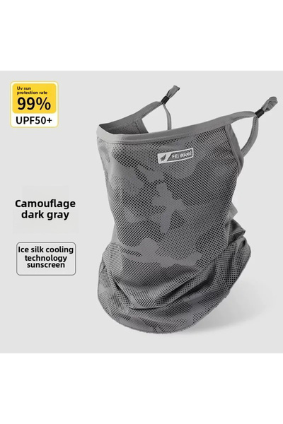 Choice Dark Grey Cycling Mask Anti-UV Sunscreen Face Cover Breathable Ice Sil...