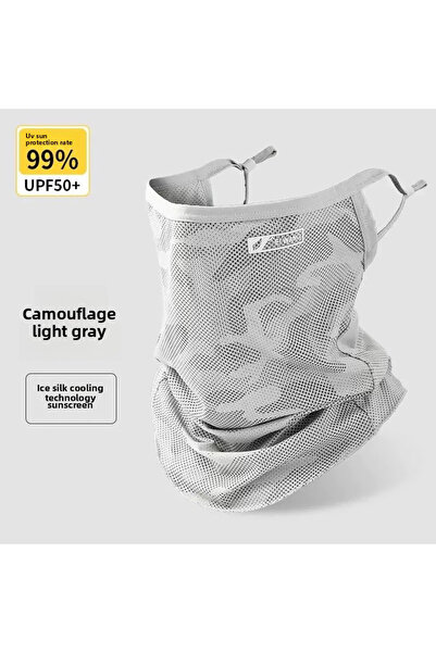 Choice1 Light Grey Cycling Mask Anti-UV Sunscreen Face Cover Breathable Ice S...