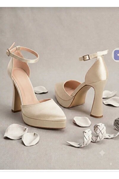 Livante Women's Platform Leather Satin Shoes, Ankle Strap Heel Stilettos, Eve...