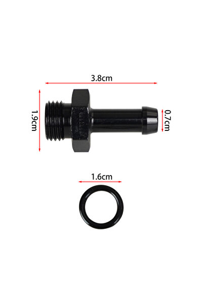 Choice black Aluminum AN6 Male to 5/16 Hose Barb Fitting 6AN O-ring Seal Boss...
