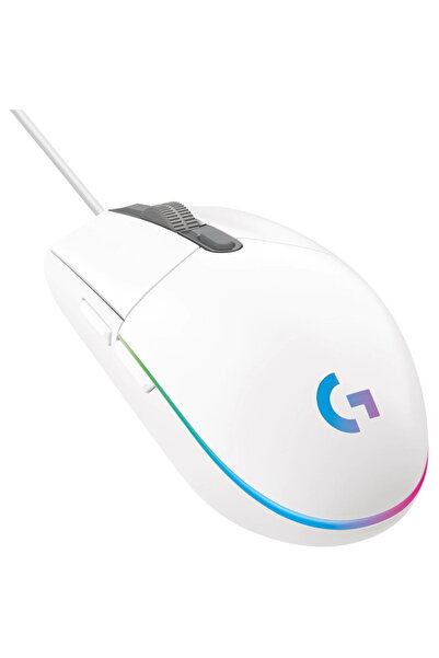 logitech Mouse gaming G102 Lightsync, 8000 dpi, RGB, Alb