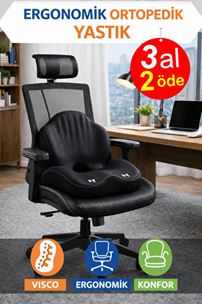 Viscomina Ergonomik Ortopedik Oturma Minderi – Bel ve Kalça Destekli Araba Mi...