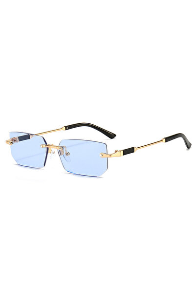Choice MULTI Blue Fashion Rimless Rectangle Sunglasses Popular Women Men Shad...
