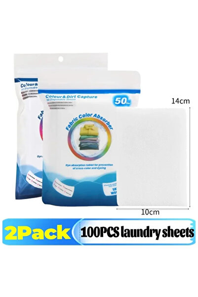 Choice3 2Pack-100PCS Washing Machine Color Absorption Sheet Non-woven Fabric ...
