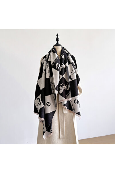 Choice black Women's Winter Luxury Thick Warm Pashmina Wrap Imitation Cashmer...