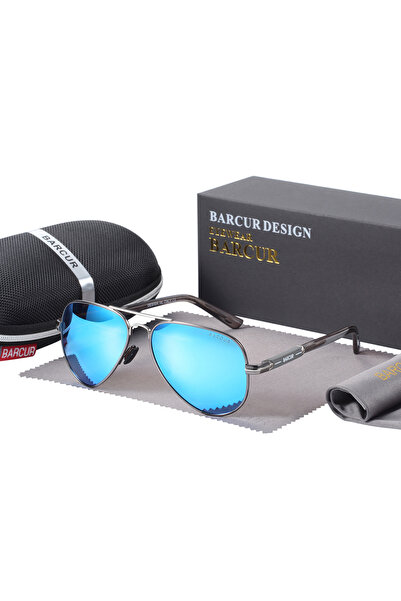 Choice5 BARCUR Original GunBlue BARCUR Men Sunglasses Pilot Polarized Sun gla...