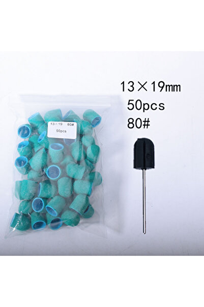 Choice50 13x19 80-Green 50Pcs Nail Sanding Caps with Pedicure Block – Electri...