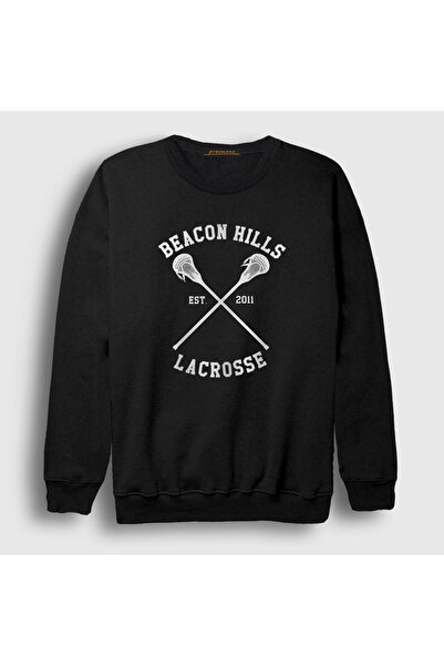 Presmono Unisex Black Beacon Hills Lacrosse Series Teen Wolf Sweatshirt 330657tt