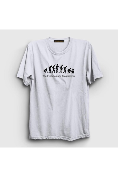 Presmono Unisex Bela Evolucija Evolucija Programer Softver Inženjer T-shirt 3...