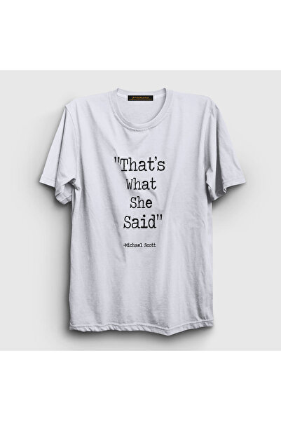 Presmono Unisex bela To je ono što je ona rekla The Office T-shirt 346108tt