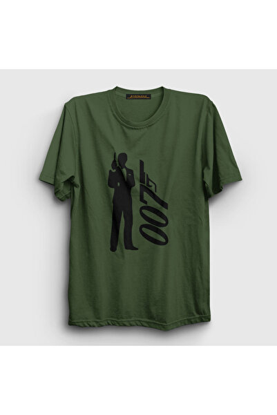 Presmono Unisex kaki smoking film Džejms Bond T-shirt 258281tt