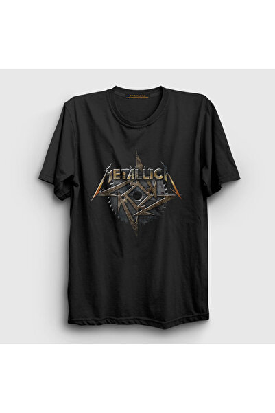Presmono Unisex Black Saw Blade Metallica T-shirt 67703tt