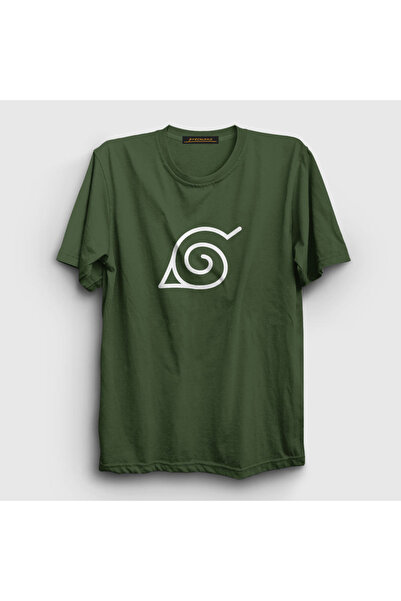 Presmono Unisex Khaki Konoha Anime Naruto T-shirt133147tt