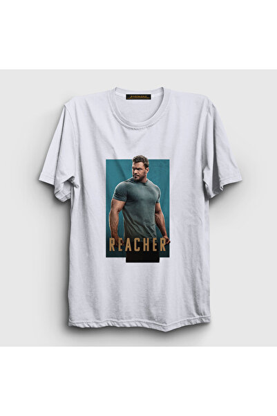 Presmono Unisex White Poster Reacher Alan Ritchson T-Shirt 579417Tt