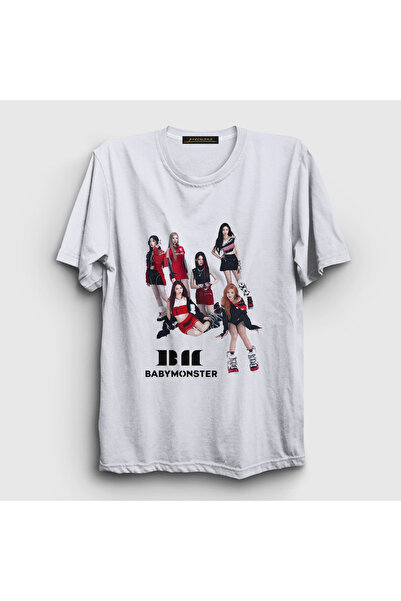 Presmono Unisex White Band K Pop Baby Monster Babymonster T-Shirt 488983Tt