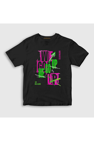 Presmono Unisex Children's Black We Go up K Pop Babymonster T-Shirt 589917Tt