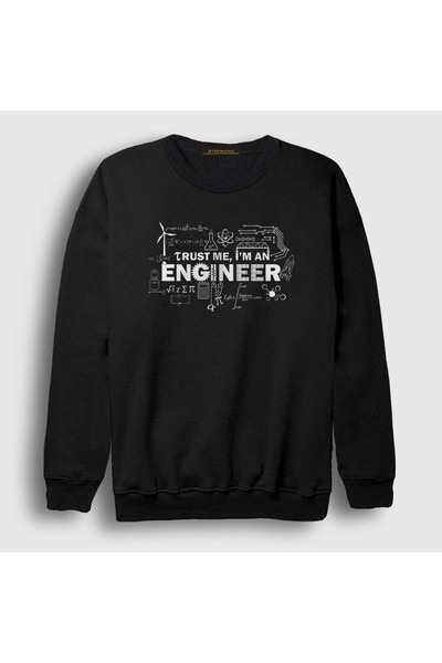 Presmono Unisex crna majica "Veruj mi, ja sam inženjer" poklon inženjerska ma...