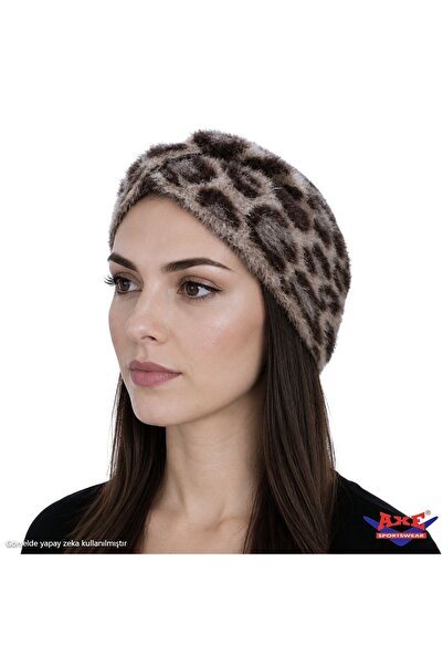 AXE SPORTSWEAR Women's Winter Soft Textured Plush Stretchy Leopard Pattern Cr...