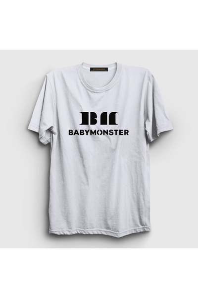 Presmono Unisex beli K Pop Baby Monster T-shirt - 490713tt