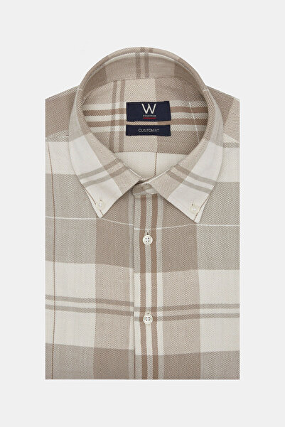W Collection BEJ UZUN KOLLU GÖMLEK