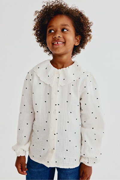 H&M Desenli Muslin Bluz
