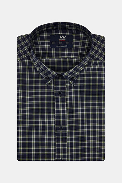 W Collection LACİVERT UZUN KOLLU GÖMLEK