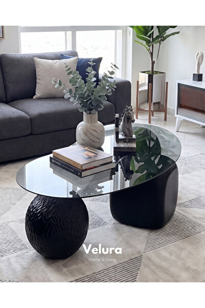 Velura Home & Living Orta Sehpa & Modern Küre Sehpa & Bohem Top Sehpa