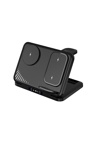 Choice VIKEFON black 4 in 1 Dual Phone Wireless Charger Stand Magnetic Fast C...