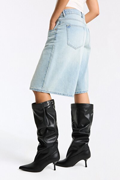 Bershka Ayarlanabilir slouchy topuklu çizme