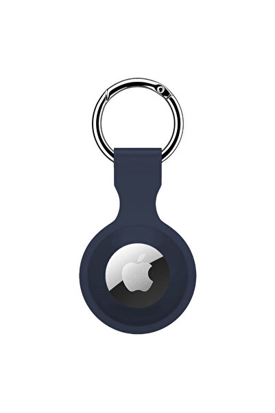 Casey Studios Premium Silicone Protective Case for AirTag with Keychain, Navy...