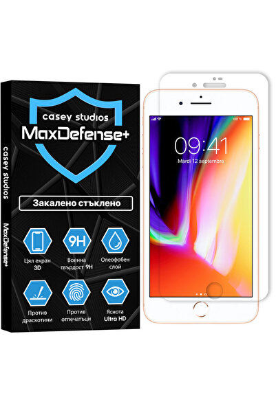 Casey Studios Glass protector iPhone 7/8, 3D full coverage, Ultra HD, scratch...