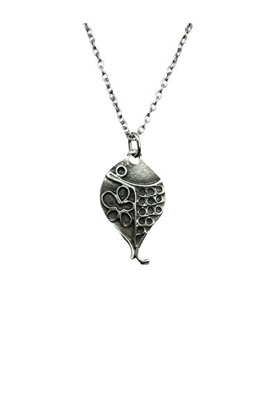Herşey Nota Unisex Necklace with Patterned Fish Figure – Antique, Elegant and...