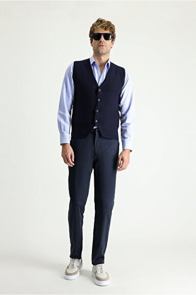 Kiğılı Slim Fit Slim Fit Lycra Satin Canvas / Chino Trousers