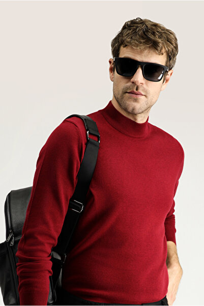 Kiğılı Halbrollkragen Regular Fit Baumwollstrickpullover