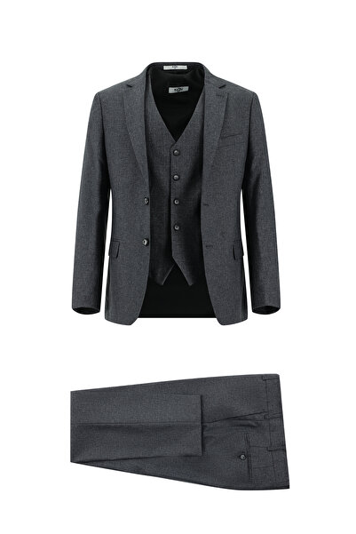 Kiğılı 7 Drop Super Slim Fit Eksra Dar Kesim Yelekli Kombinli Takım Elbise