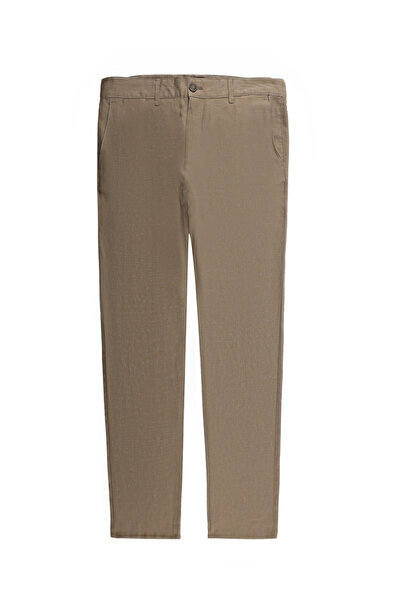 Abdullah Kiğılı Regular Fit Standard Cut Linen Trousers
