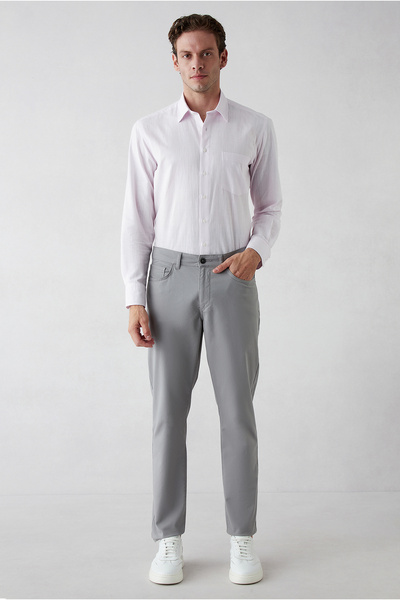 Kiğılı Slim Fit Slim Fit Lycra 5 Pocket Canvas / Chino Trousers