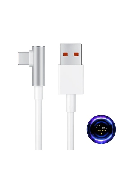 Choice3 1.8m 90 Degree White NNBILI 120W USB Type C Cable Tipo 6A 67W Turbo F...
