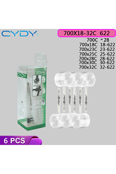 Choice 65mm 18-32C CYDY 30g 700C 6PCS CYDY Road Bicycle TPU Inner Tube 700x18...