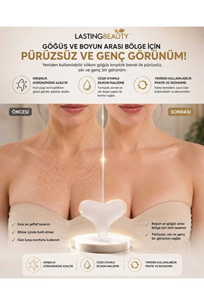 lasting beauty Silikon Kırışıklık Düzleştirici Yama Alın Göz Yüz Ve Cilt Bakım